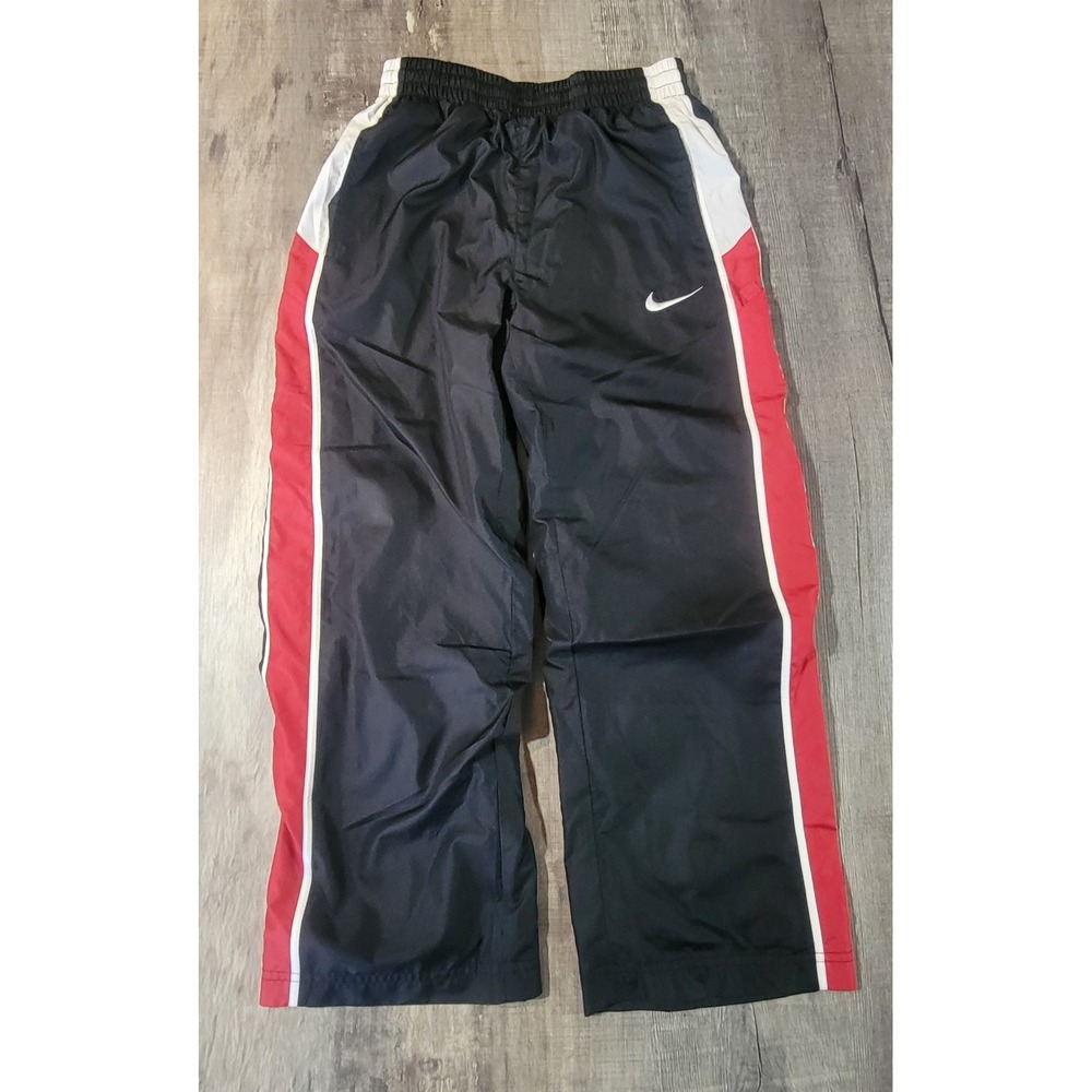 Nike Youth Small S Windbreaker‎ Sweatpants Lined Track Pants Euc Black Red White